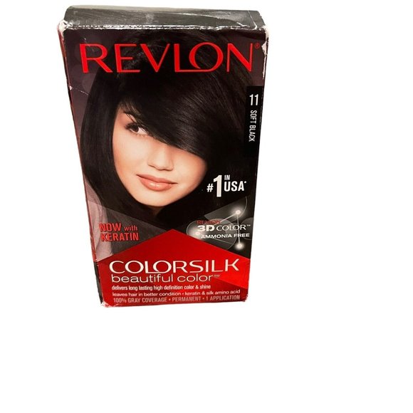 REVLON COLORSILK Beautiful Color Permanent Hair Dye #11 Soft Black New in Box - Picture 1 of 8